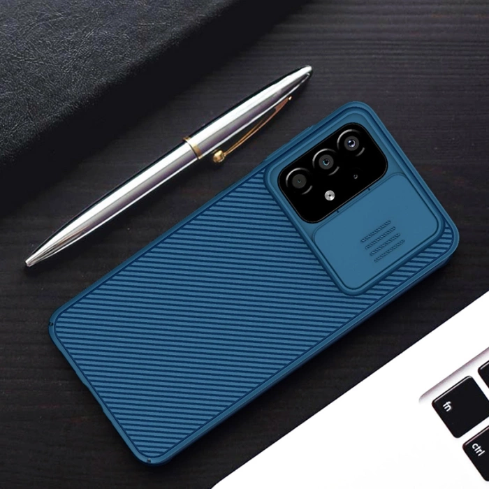 Nillkin CamShield Case etui pokrowiec osłona na aparat kamerę Samsung Galaxy A33 5G niebieski
