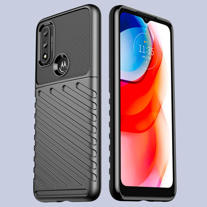 Thunder Case flexible gepanzerte Hülle für Motorola Moto G Play 2022 schwarz