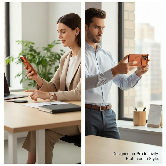 Etui UNIQ Veren do iPhone 17 Pro         Magclick Charging pomarańczowy