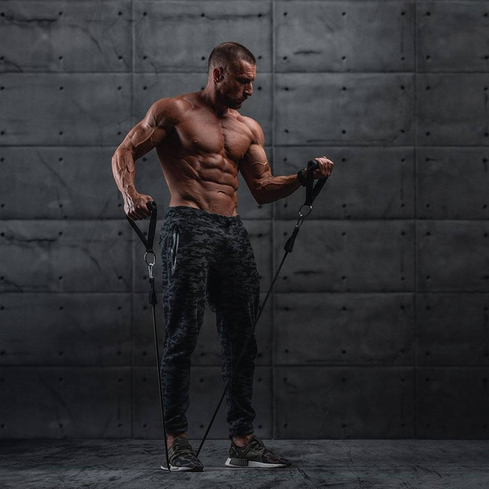 Wozinsky Set di 5 bande di fitness Expander per esercizi + accessori (WRTS5-01)