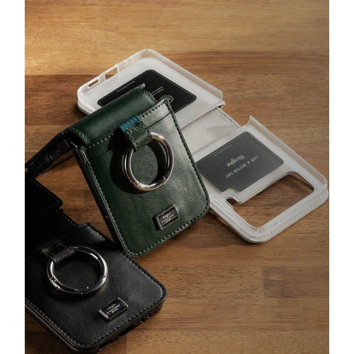 Hülle RINGKE Signature FOLIO GALAXY Z FLIP 4 SCHWARZ