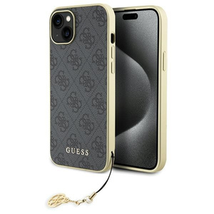 Funda Guess GUHCP15MGF4GGR iPhone 15 Plus 6.7" gris/gris durocase 4G Charms Collection Case
