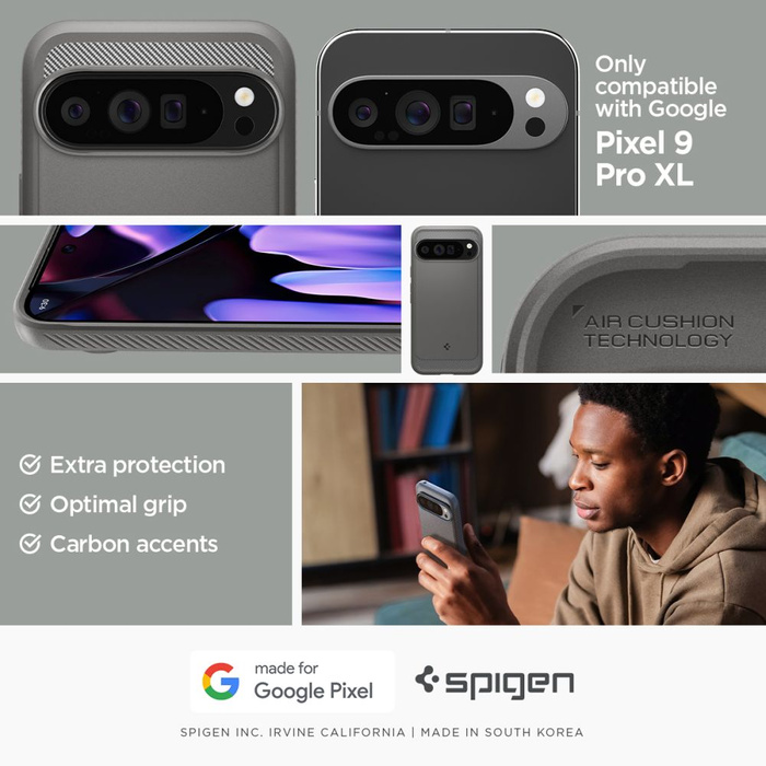 Spigen Rugged Armor GOOGLE PIXEL 9 PRO XL GRIGIO MARMO