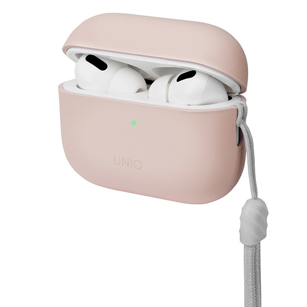 Custodia Uniq Lino AirPods Pro 2 gen Silicone rosa/rosa cipria