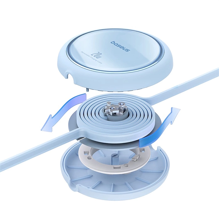 Baseus Free2Pull retractable USB-C / Lightning cable 20W 1m - blue