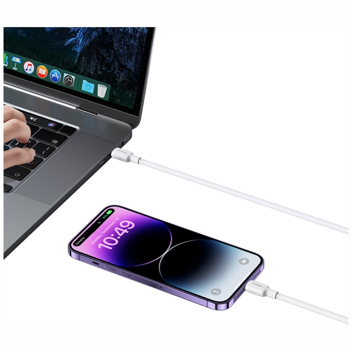 Kabel USAMS US-SJ610 U84 PD 20W USB-C do Lightning 1m biały