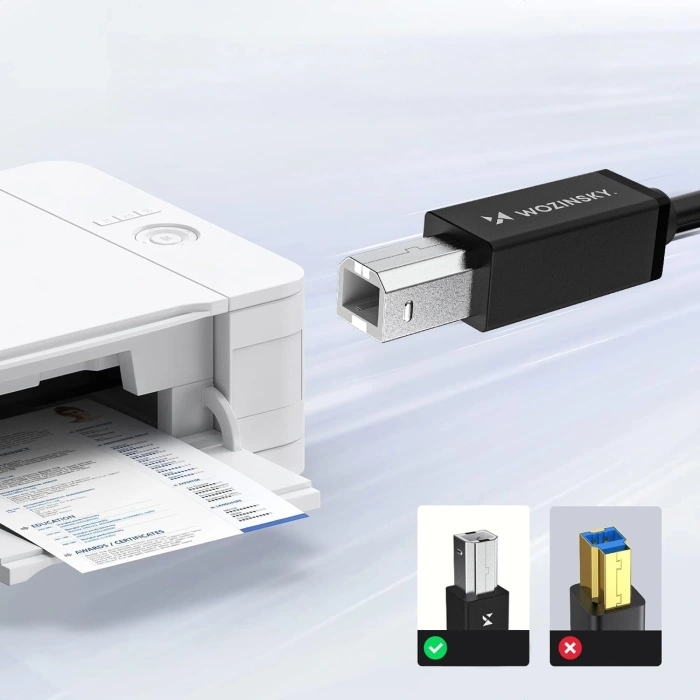 Kabel Wozinsky WKDDY2S USB-B - USB-C 2m - czarny