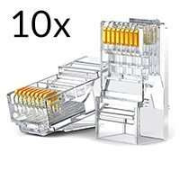 Ugreen 10x connettore connettore terminale RJ45 8P8C Cat 6 trasparente (50961)