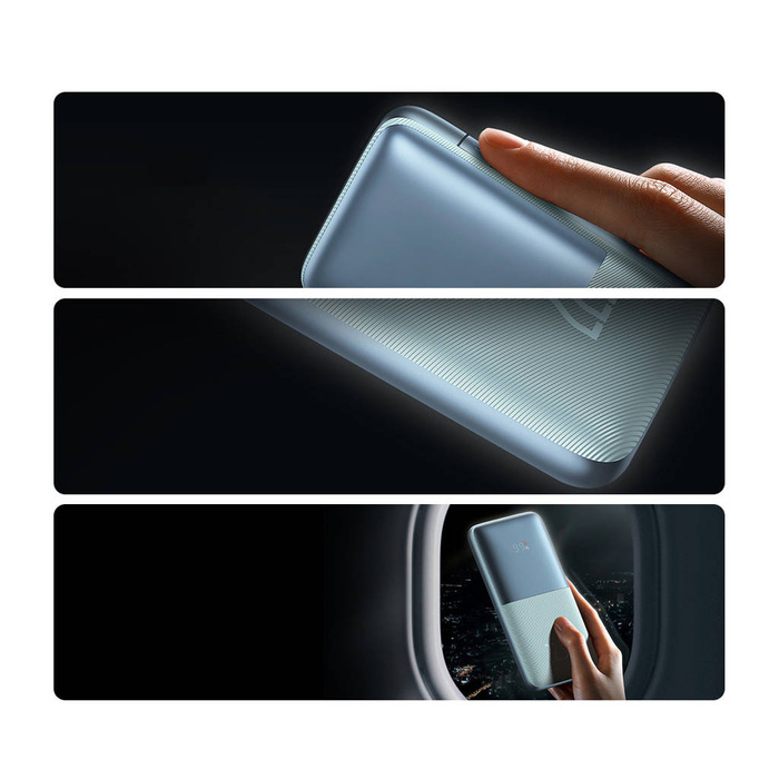 Baseus Bipow Pro powerbank 10000mAh 22.5W + USB 3A cable 0.3m blue (PPBD040003)