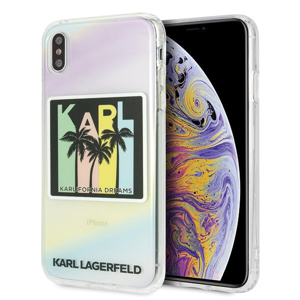 Pouzdro KARL LAGERFELD Apple iPhone Xs Max California Dreams Multicolour Case
