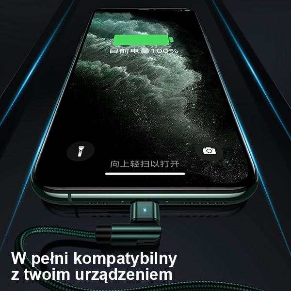 Cavo intrecciato USAMS USB Apple Fulmine U60 Rotary 2A 1m Verde