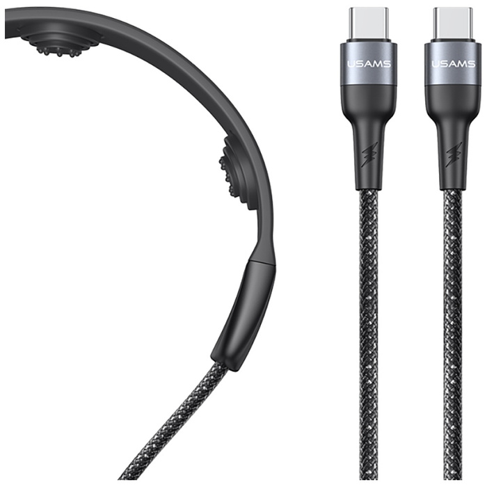 Kabel z Masażerem USAMS 100W Fast Charging SJ759 U89 Czarny