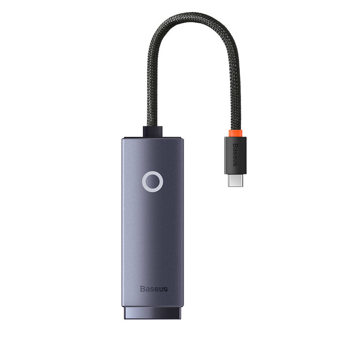 Baseus Ethernetový adaptér řady Lite Type-C na port RJ45 LAN (1000Mbps hliníková slitina) šedý