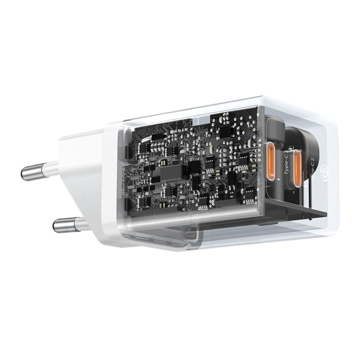 Ładowarka sieciowa Baseus GaN5 Pro 40W 2xUSB-C - biała