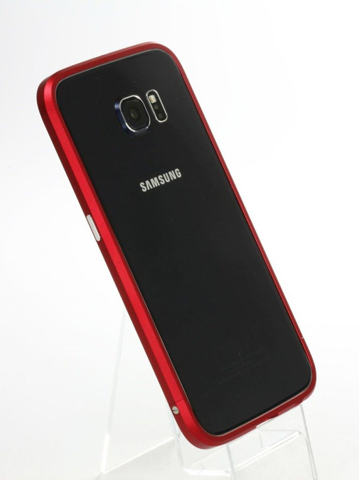 Hülle LJY Schwert 6 Samsung Galaxy S6 Aluminium Bumper Rahmen Rot