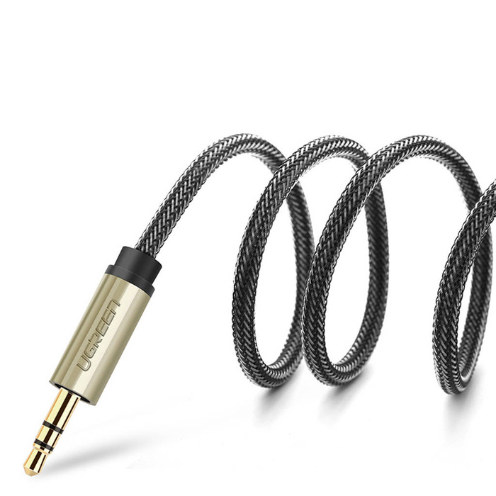 Cable de audio Ugreen cable mini jack 3,5 mm - 2 x jack 6,35 mm 2m gris (AV126)
