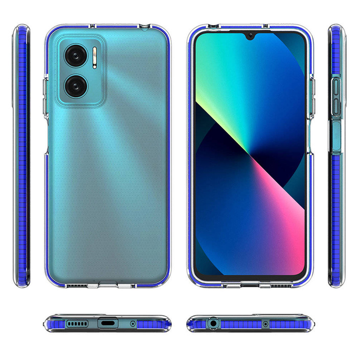 Funda de primavera para Xiaomi Redmi Note 11E /Redmi 10 5G / Redmi 10 Prime+ 5G / Poco M4 5G Funda de silicona con marco rosa claro