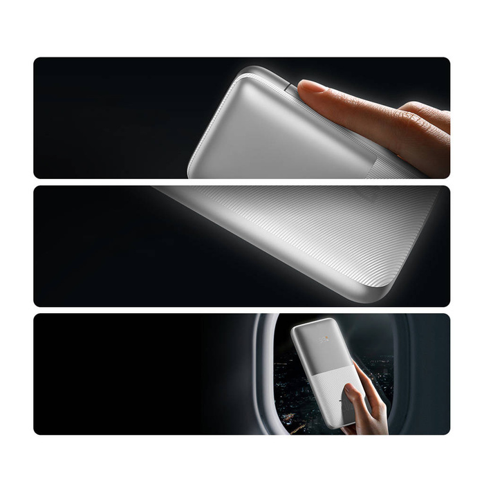 Baseus Bipow Pro powerbank 10000mAh 20W + USB 3A 0.3m cable white (PPBD040102)
