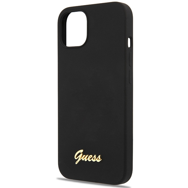 Guess GUHCP13MLSLMGBK iPhone 13 6.1" noir/noircase Silicone Script Gold Logo