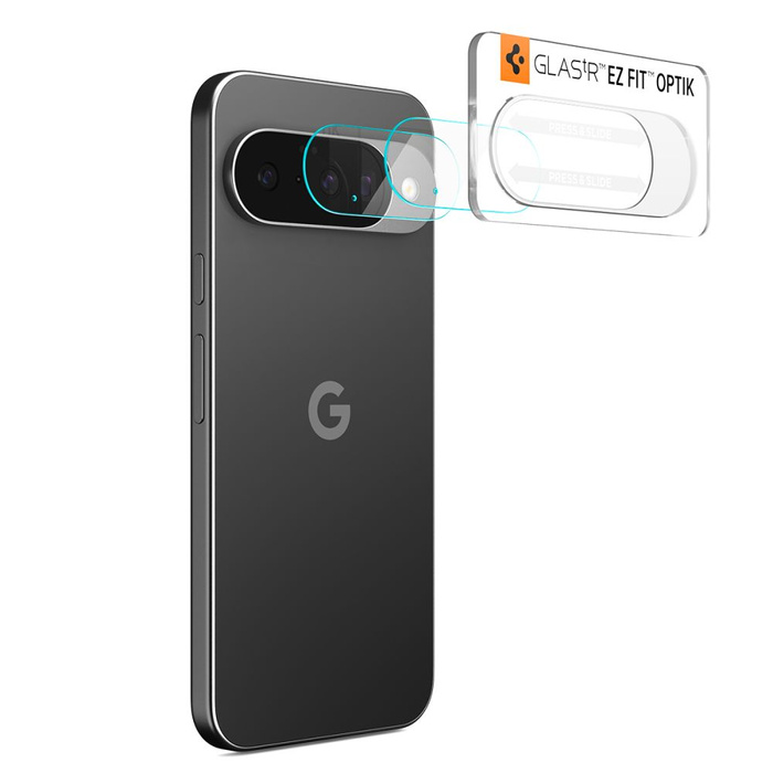 PROTECTOR DE CÁMARA Spigen OPTIK GLAS.TR PROTECTOR DE CÁMARA 2-PACK GOOGLE PIXEL 10 CRYSTAL CLEAR