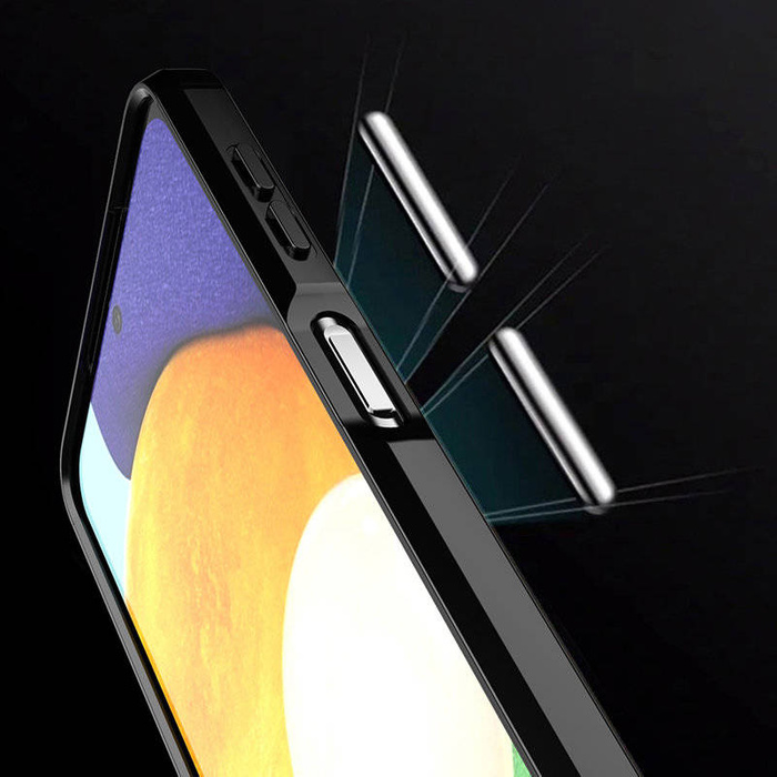 Carbon Case flexibilní pouzdro kryt Samsung Galaxy A22 4G černý