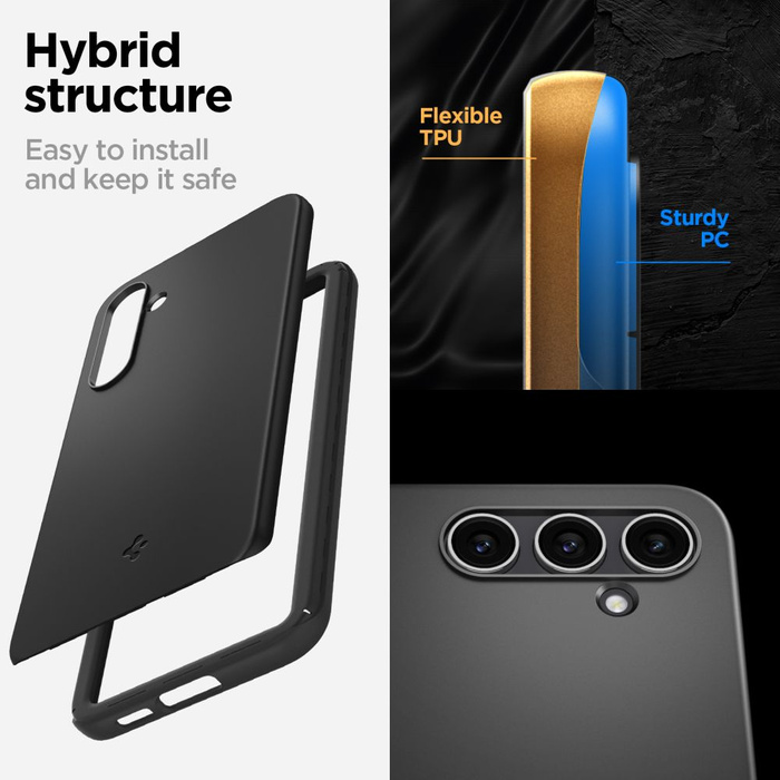 Spigen Thin Fit Galaxy S23 Fe Fekete