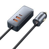 Baseus Share Together Autoladegerät 2x USB / 2x USB Type C 120W PPS Quick Charge Power Delivery grau (CCBT-A0G)