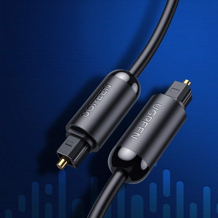 Ugreen cavo ottico cavo audio 2 m fibra ottica digitale Toslink SPDIF grigio (70892)