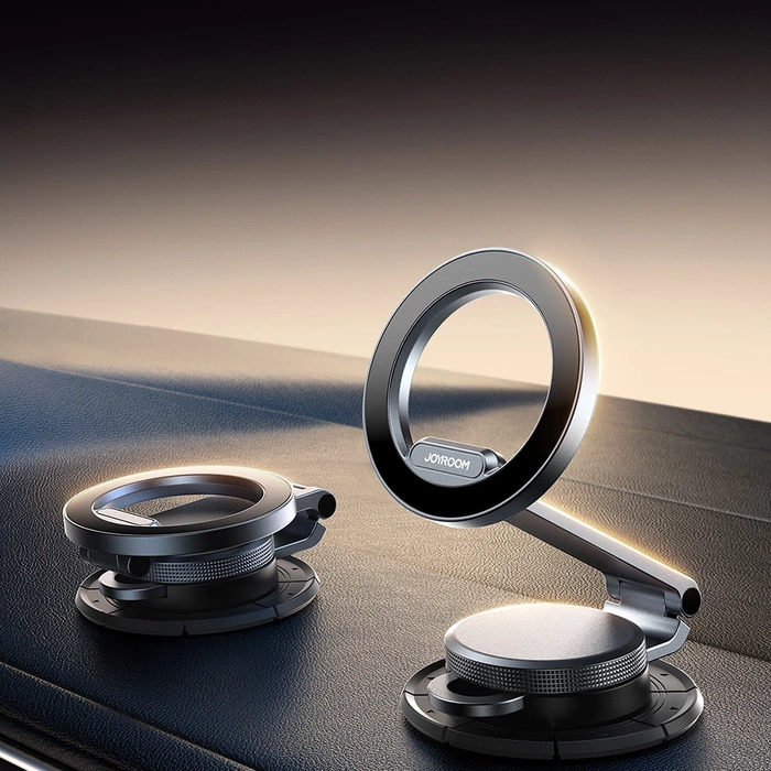 Porta cellulare magnetico per auto Joyroom sul cruscotto grigio (JR-ZS373)