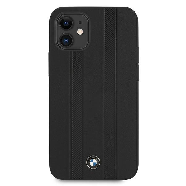 BMW Hülle Apple iPhone 12 Mini Signature Seat BMHCP12STTBK Schwarz Hardcase