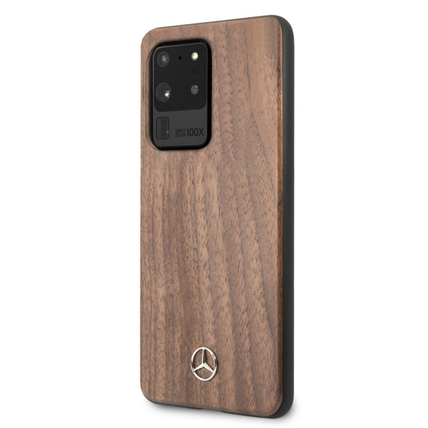 Puzdro MERCEDES Samsung Galaxy S20 Ultra Wood Line orechovo hnedé puzdro