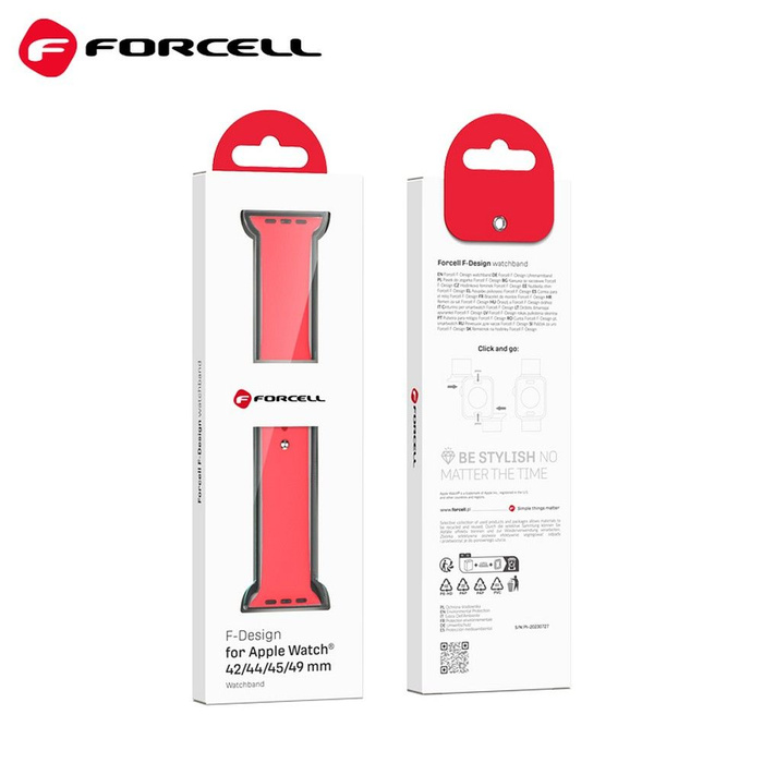 FORCELL F-DESIGN FA01 pasek do APPLE Watch 38 / 40 / 41 mm czerwony