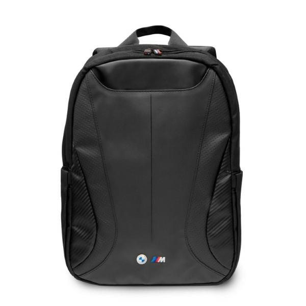 Sac à dos BMW BMBP15SPCTFK 16" noir/noir Carbone&amp;Cuir Tricolore