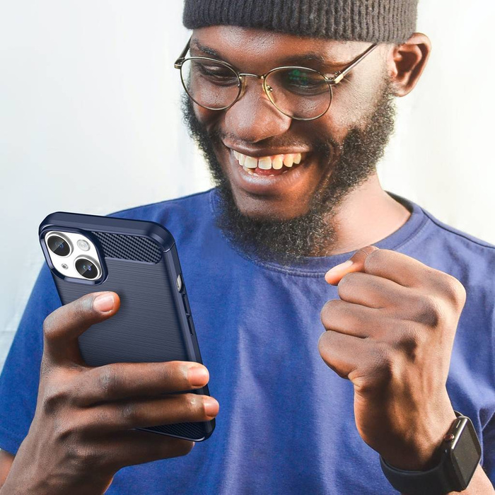 CARBON CASE IPHONE 14 BLUE