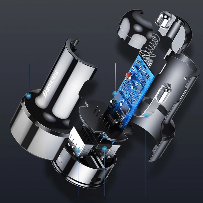 Baseus Magic Series PPS CCMLC20C-01 Autoladegerät 45 W USB-C PD / USB-A QC – Schwarz