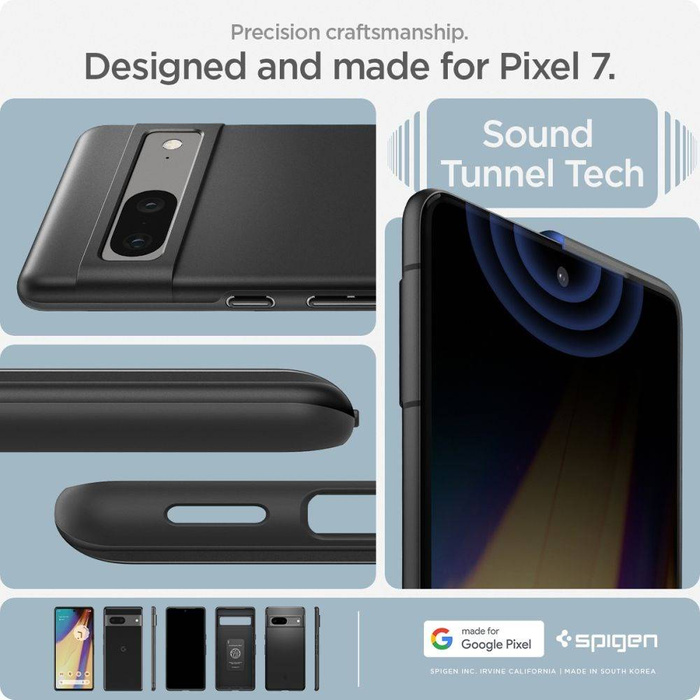 Spigen Thin Fit GOOGLE PIXEL 7 Hülle SCHWARZ