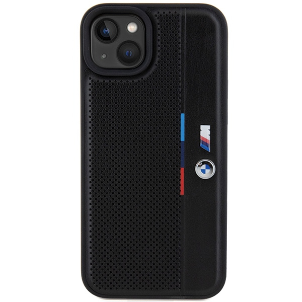 Cover Bmw Bmhcp15m23pupvk IPhone 15 Plus / 14 Plus 6.7" Nero/Nero Hardcase Linea Tricolore Perforata Case