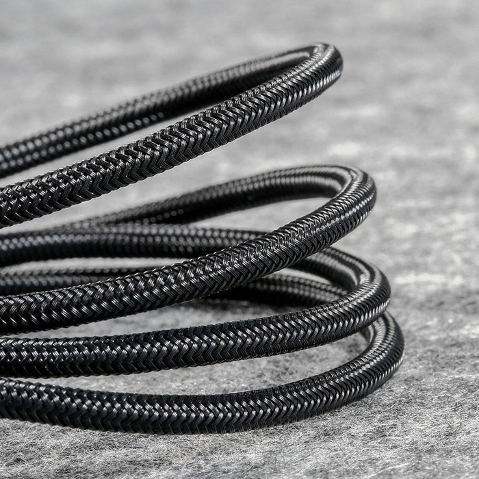 Baseus Lightning / 2x USB Type C / micro USB nylon braided cable 3.5A 1.2m black (CA1T4-B01)