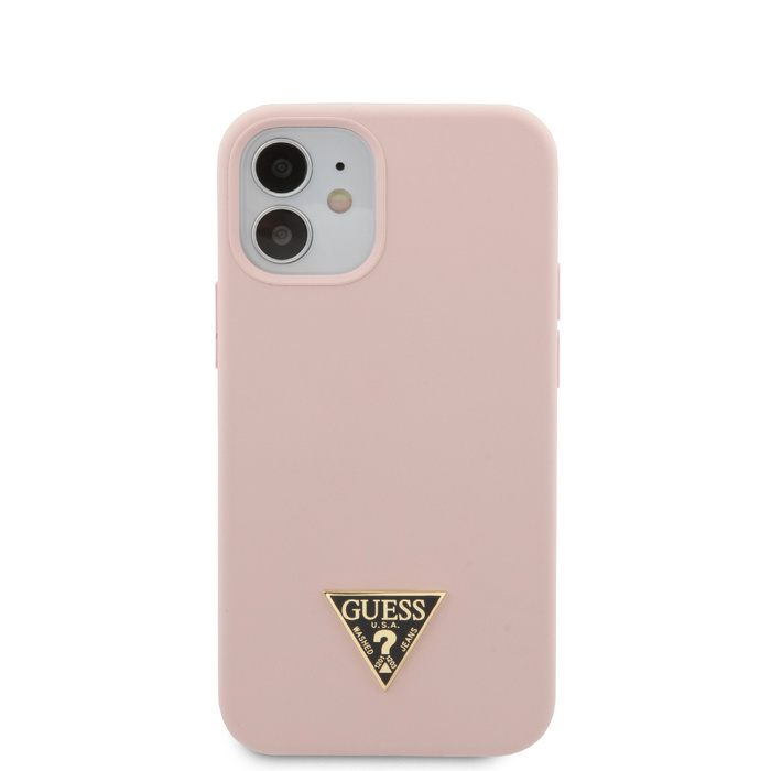  GUESS   12 Mini 5.4 Silicone Triangle Logo GUHCP12SLSTMLP Pink Hardcase