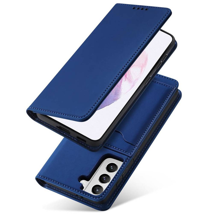 Funda Magnética para Samsung Galaxy S22 + (S22 Plus) Funda Monedero Tarjetero Azul