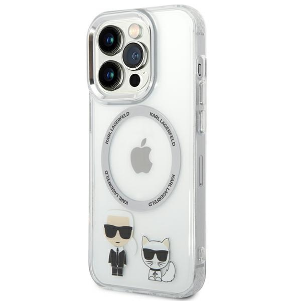 Karl Lagerfeld KLHMP14LHKCT iPhone 14 Pro 6.1" hartcase transparent/transparent Karl &amp; Choupette Aluminium MagSafe