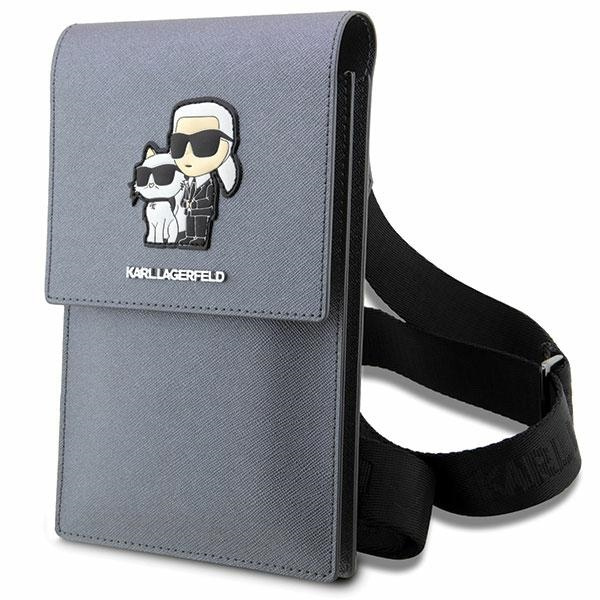 Karl Lagerfeld Handbag KLWBSAKCPMG silver/silver Saffiano Karl &amp; Choupette