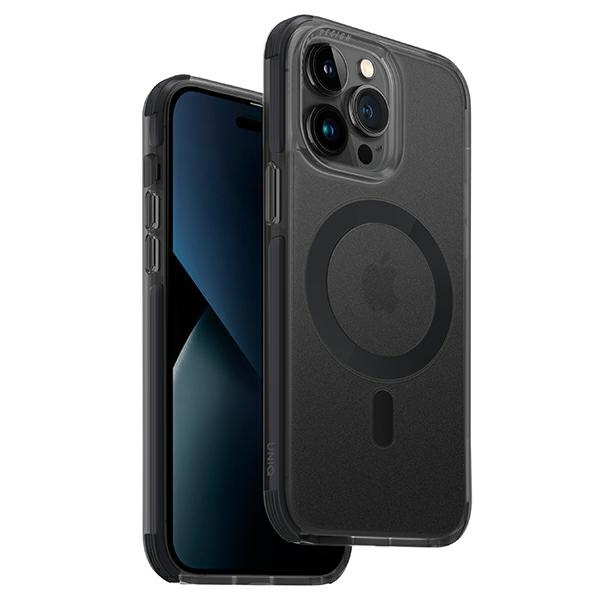 UNIQ case Combat iPhone 14 Pro 6.1" Magclick Charging black/concrete chaRCoal