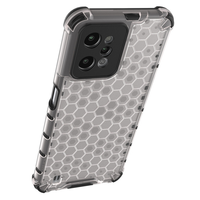 Funda blindada Honeycomb con marco de gel Realme C31 transparente