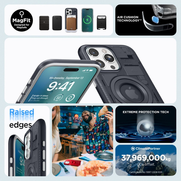 Funda iPhone 15 Pro Max Spigen Classic C1 Mag MagSafe Grafito Case