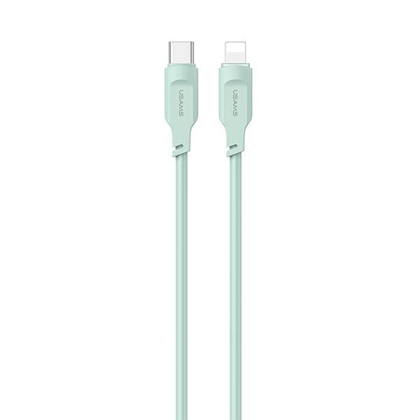 USAMS Kabel USB-C na Lightning PD Rychlé nabíjení 1,2 m 20W Lithe Series zelená/zelená SJ566USB04 (US-SJ566)