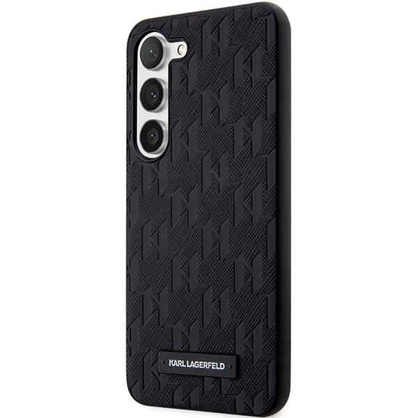 Hülle Karl Lagerfeld KLHCS23MSAKLHPK S23 Plus S916 hartcase schwarz/schwarz Saffiano Mono Metall Logo Case