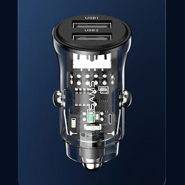 USAMS Charg. sam. C31 3A 2xUSB-A Fast Charge black/black CC162CC01(US-CC162)