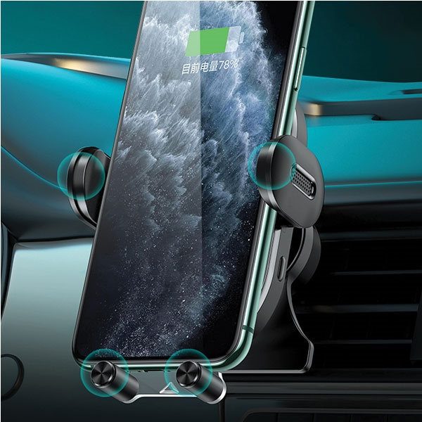 USAMS Support induction 15W Automatique pour grille de ventilation noir