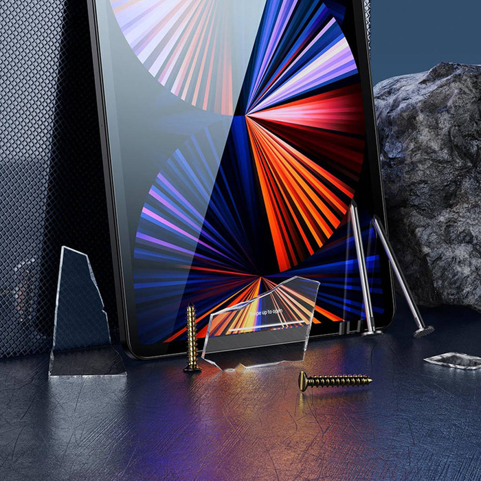 Baseus 2x Full-glass film 0.3mm for iPad Pro 12.9&#39;&#39; 2021 (5th gen.) / 2020 (4th gen.) / 2018 (3rd gen.) with mounting kit